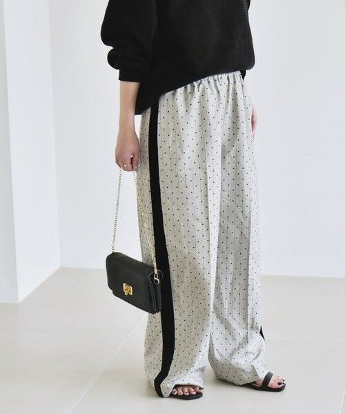 SHIPS / シップス スラックス・ドレスパンツ | quaranciel:〈洗濯機可能〉フロッキー ドット ストライプ ライン イージー パンツ | 詳細4