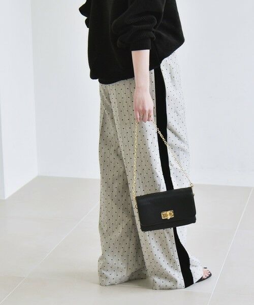 SHIPS / シップス スラックス・ドレスパンツ | quaranciel:〈洗濯機可能〉フロッキー ドット ストライプ ライン イージー パンツ | 詳細5