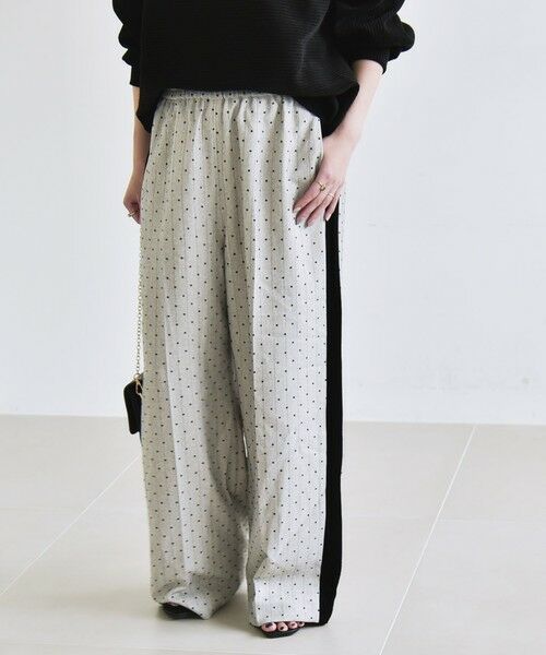 SHIPS / シップス スラックス・ドレスパンツ | quaranciel:〈洗濯機可能〉フロッキー ドット ストライプ ライン イージー パンツ | 詳細7