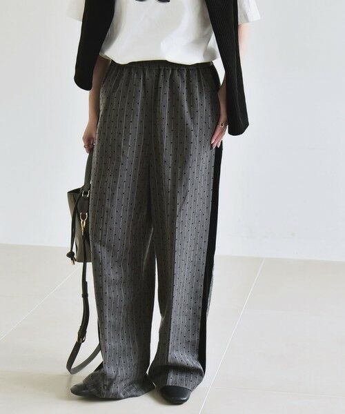 SHIPS / シップス スラックス・ドレスパンツ | quaranciel:〈洗濯機可能〉フロッキー ドット ストライプ ライン イージー パンツ | 詳細20