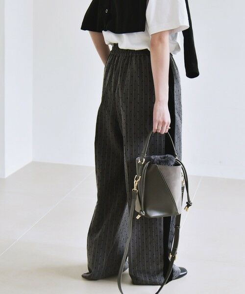 SHIPS / シップス スラックス・ドレスパンツ | quaranciel:〈洗濯機可能〉フロッキー ドット ストライプ ライン イージー パンツ | 詳細22