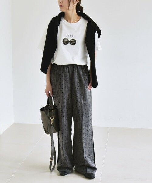 SHIPS / シップス スラックス・ドレスパンツ | quaranciel:〈洗濯機可能〉フロッキー ドット ストライプ ライン イージー パンツ | 詳細18