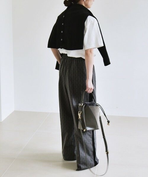 SHIPS / シップス スラックス・ドレスパンツ | quaranciel:〈洗濯機可能〉フロッキー ドット ストライプ ライン イージー パンツ | 詳細19