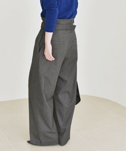 SHIPS / シップス その他パンツ | quaranciel:〈洗濯機可能〉ハンサム ハイウエスト ベルト ワイド パンツ | 詳細9