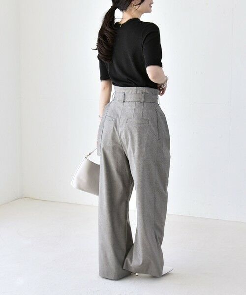 SHIPS / シップス その他パンツ | 《一部追加予約》quaranciel:〈洗濯機可能〉ハンサム ハイウエスト ベルト ワイド パンツ | 詳細21