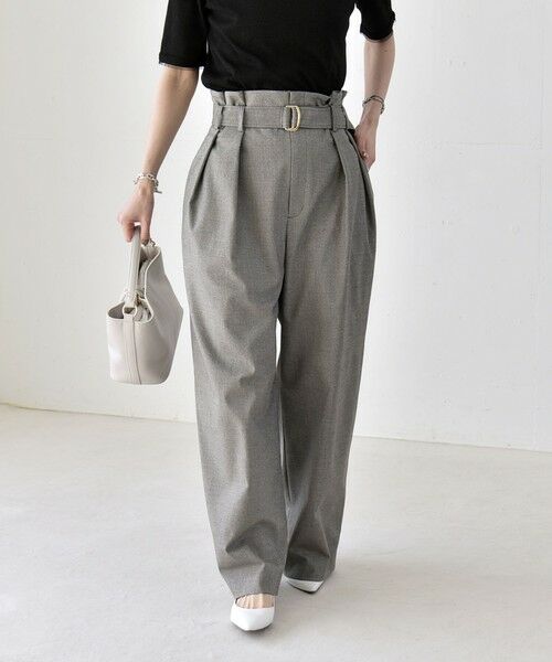 SHIPS / シップス その他パンツ | 《一部追加予約》quaranciel:〈洗濯機可能〉ハンサム ハイウエスト ベルト ワイド パンツ | 詳細24