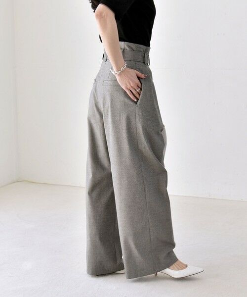 SHIPS / シップス その他パンツ | 《一部追加予約》quaranciel:〈洗濯機可能〉ハンサム ハイウエスト ベルト ワイド パンツ | 詳細26