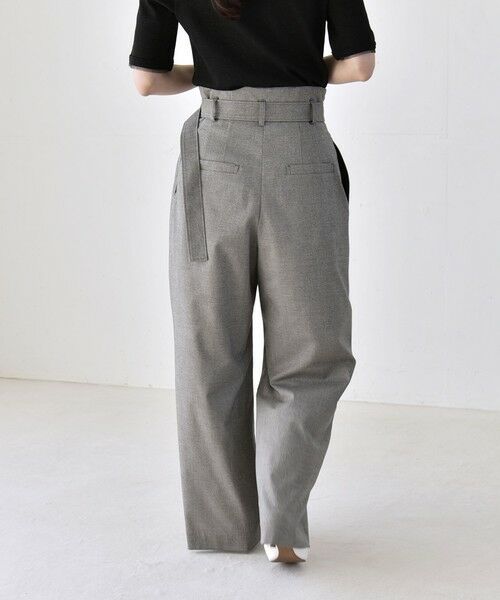 SHIPS / シップス その他パンツ | 《一部追加予約》quaranciel:〈洗濯機可能〉ハンサム ハイウエスト ベルト ワイド パンツ | 詳細28