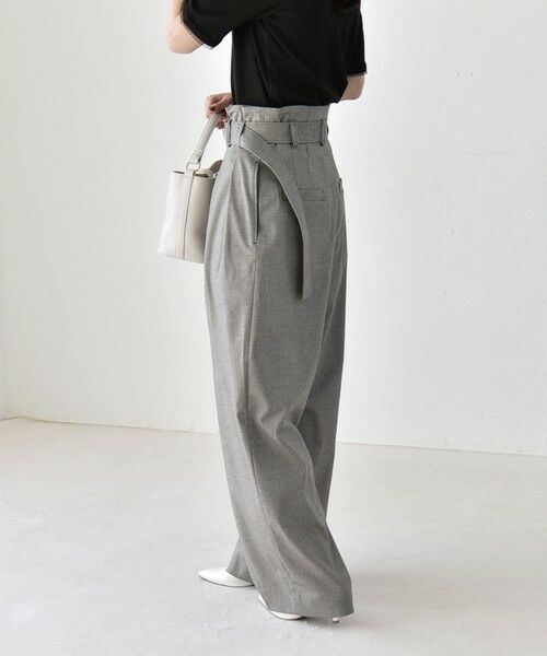 SHIPS / シップス その他パンツ | 《一部追加予約》quaranciel:〈洗濯機可能〉ハンサム ハイウエスト ベルト ワイド パンツ | 詳細29