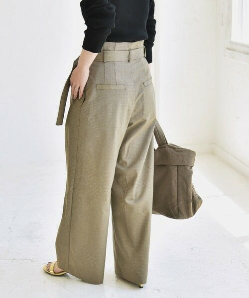 SHIPS / シップス その他パンツ | quaranciel:〈洗濯機可能〉ハンサム ハイウエスト ベルト ワイド パンツ | 詳細24