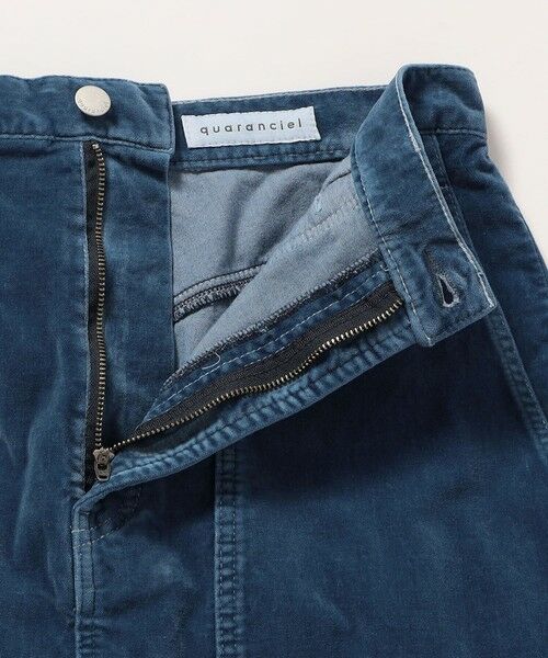 SHIPS / シップス ロング・マキシ丈スカート | quaranciel:〈洗濯機可能〉コットン ベロア インディゴ Iライン ストレート スカート | 詳細12