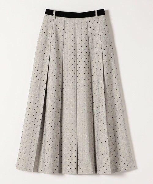 SHIPS / シップス ロング・マキシ丈スカート | quaranciel:〈洗濯機可能〉フロッキー ドット ストライプ フレア スカート | 詳細9