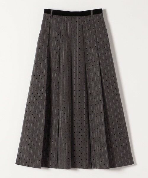 SHIPS / シップス ロング・マキシ丈スカート | quaranciel:〈洗濯機可能〉フロッキー ドット ストライプ フレア スカート | 詳細27