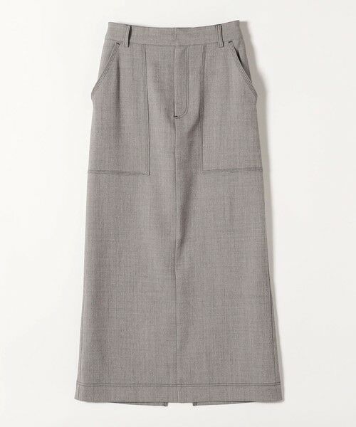 SHIPS / シップス ロング・マキシ丈スカート | quaranciel:〈洗濯機可能〉ウーステッド ステッチ Iライン ロング スカート | 詳細8