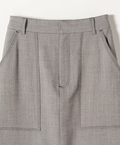 SHIPS / シップス ロング・マキシ丈スカート | quaranciel:〈洗濯機可能〉ウーステッド ステッチ Iライン ロング スカート | 詳細10