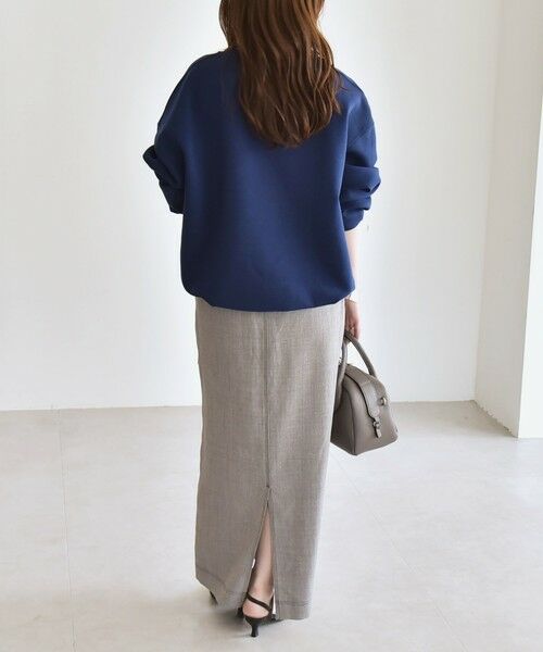 SHIPS / シップス ロング・マキシ丈スカート | quaranciel:〈洗濯機可能〉ウーステッド ステッチ Iライン ロング スカート | 詳細2