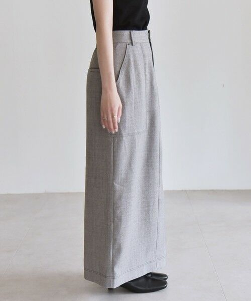 SHIPS / シップス ロング・マキシ丈スカート | quaranciel:〈洗濯機可能〉ウーステッド ステッチ Iライン ロング スカート | 詳細19