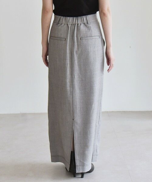 SHIPS / シップス ロング・マキシ丈スカート | quaranciel:〈洗濯機可能〉ウーステッド ステッチ Iライン ロング スカート | 詳細20