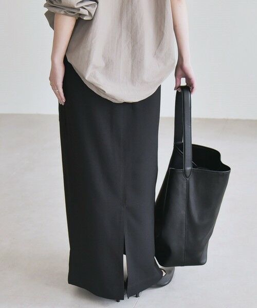 SHIPS / シップス ロング・マキシ丈スカート | quaranciel:〈洗濯機可能〉ウーステッド ステッチ Iライン ロング スカート | 詳細26