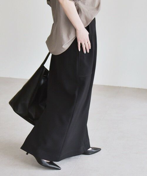 SHIPS / シップス ロング・マキシ丈スカート | quaranciel:〈洗濯機可能〉ウーステッド ステッチ Iライン ロング スカート | 詳細28