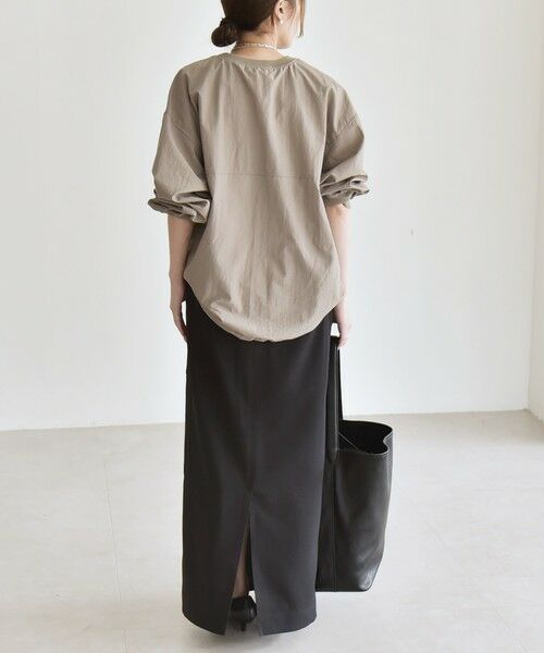 SHIPS / シップス ロング・マキシ丈スカート | quaranciel:〈洗濯機可能〉ウーステッド ステッチ Iライン ロング スカート | 詳細23