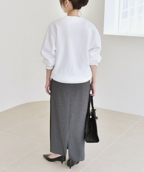 SHIPS / シップス ロング・マキシ丈スカート | quaranciel:〈手洗い可能〉カット ジョーゼット サイド ライン タイト スカート | 詳細2