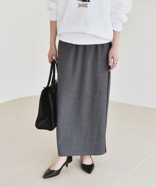 SHIPS / シップス ロング・マキシ丈スカート | quaranciel:〈手洗い可能〉カット ジョーゼット サイド ライン タイト スカート | 詳細3