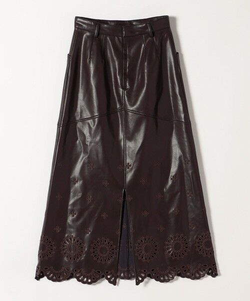 SHIPS / シップス ミニ・ひざ丈スカート | quaranciel: フラワー 刺繍 バック スリット ロング スカート | 詳細20