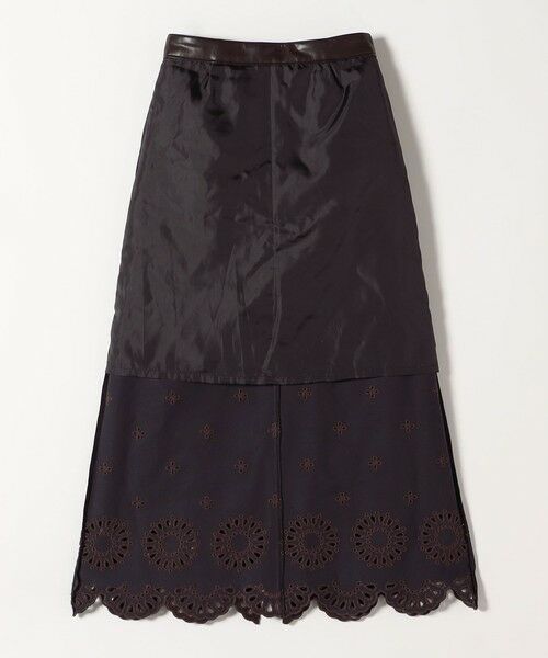 SHIPS / シップス ミニ・ひざ丈スカート | quaranciel: フラワー 刺繍 バック スリット ロング スカート | 詳細25
