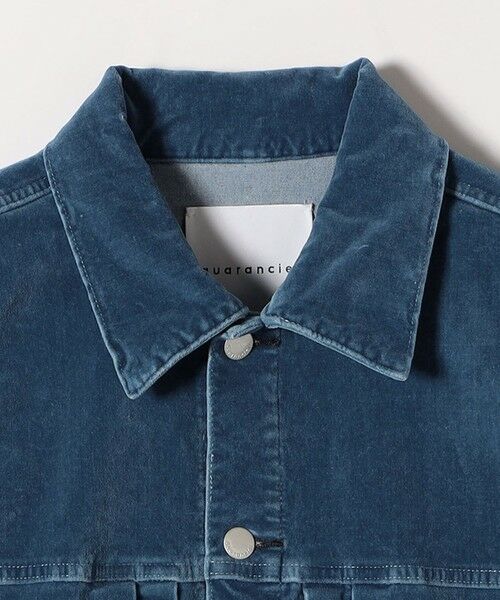 SHIPS / シップス ブルゾン | quaranciel:〈洗濯機可能〉コットン ベロア インディゴ ボリュームスリーブ ショート ブルゾン | 詳細13