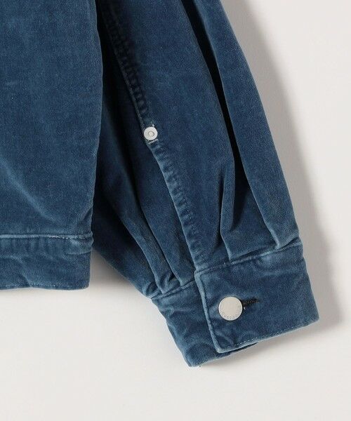 SHIPS / シップス ブルゾン | quaranciel:〈洗濯機可能〉コットン ベロア インディゴ ボリュームスリーブ ショート ブルゾン | 詳細14
