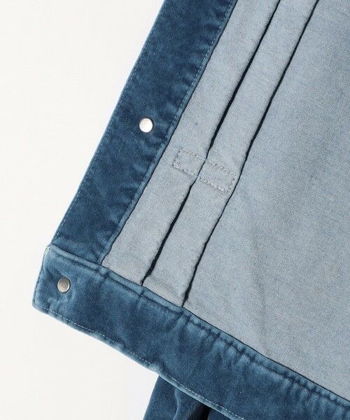 SHIPS / シップス ブルゾン | quaranciel:〈洗濯機可能〉コットン ベロア インディゴ ボリュームスリーブ ショート ブルゾン | 詳細16