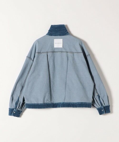 SHIPS / シップス ブルゾン | quaranciel:〈洗濯機可能〉コットン ベロア インディゴ ボリュームスリーブ ショート ブルゾン | 詳細19