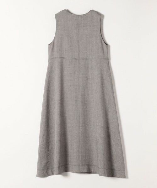 SHIPS / シップス ロング・マキシ丈ワンピース | quaranciel:〈洗濯機可能〉ウーステッド ステッチワーク ポケット フレア Vネック ワンピース | 詳細9