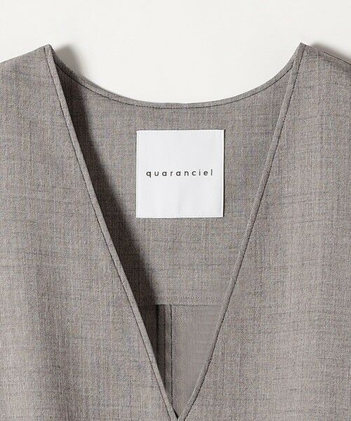 SHIPS / シップス ロング・マキシ丈ワンピース | quaranciel:〈洗濯機可能〉ウーステッド ステッチワーク ポケット フレア Vネック ワンピース | 詳細10