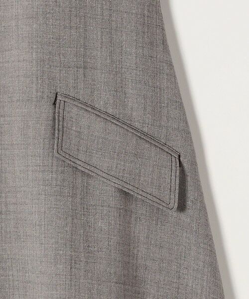 SHIPS / シップス ロング・マキシ丈ワンピース | quaranciel:〈洗濯機可能〉ウーステッド ステッチワーク ポケット フレア Vネック ワンピース | 詳細12