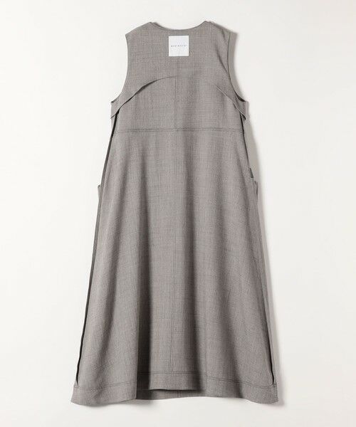 SHIPS / シップス ロング・マキシ丈ワンピース | quaranciel:〈洗濯機可能〉ウーステッド ステッチワーク ポケット フレア Vネック ワンピース | 詳細16