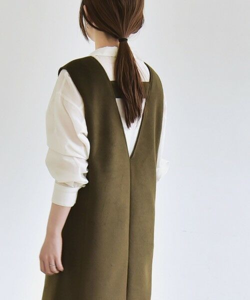 SHIPS / シップス ロング・マキシ丈ワンピース | quaranciel: ジャージー メルトン Vネック ジャンパー スカート | 詳細16