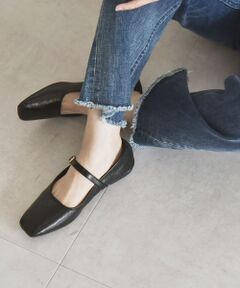 SHIPS / シップス フラットシューズ | quaranciel: ストラップ スクエア フラット シューズ