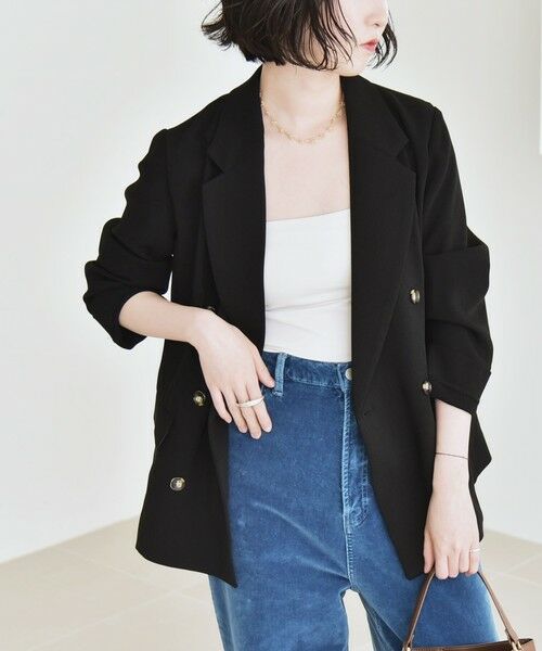 SHIPS / シップス テーラードジャケット | quaranciel:〈手洗い可能〉メッシュ ダブルブレスト テーラード ジャケット 25AW | 詳細3