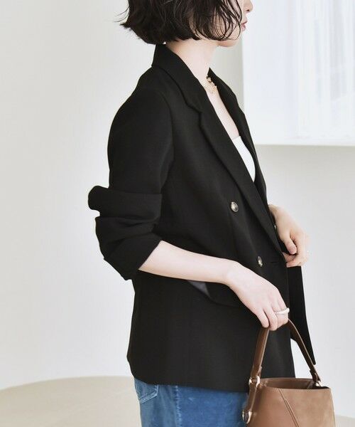 SHIPS / シップス テーラードジャケット | quaranciel:〈手洗い可能〉メッシュ ダブルブレスト テーラード ジャケット 25AW | 詳細4