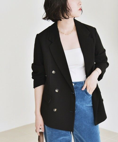 SHIPS / シップス テーラードジャケット | quaranciel:〈手洗い可能〉メッシュ ダブルブレスト テーラード ジャケット 25AW | 詳細5