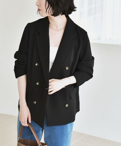 SHIPS / シップス テーラードジャケット | quaranciel:〈手洗い可能〉メッシュ ダブルブレスト テーラード ジャケット 25AW | 詳細7