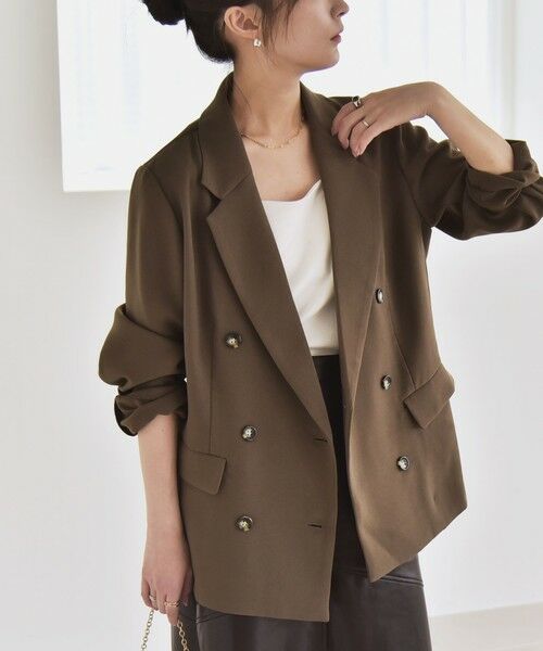 SHIPS / シップス テーラードジャケット | quaranciel:〈手洗い可能〉メッシュ ダブルブレスト テーラード ジャケット 25AW | 詳細13