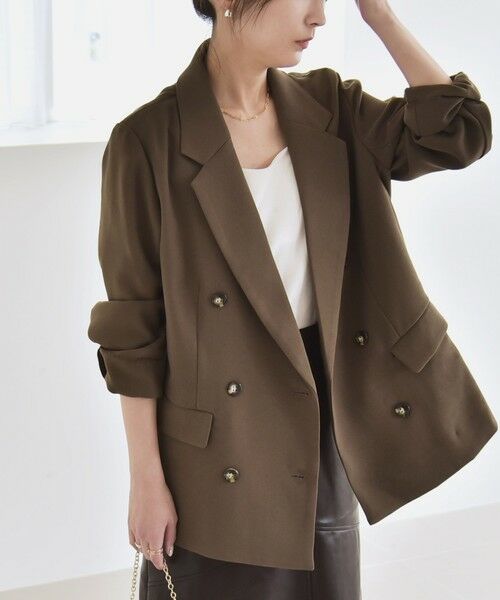 SHIPS / シップス テーラードジャケット | quaranciel:〈手洗い可能〉メッシュ ダブルブレスト テーラード ジャケット 25AW | 詳細14