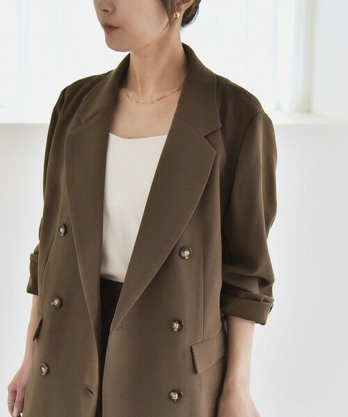 SHIPS / シップス テーラードジャケット | quaranciel:〈手洗い可能〉メッシュ ダブルブレスト テーラード ジャケット 25AW | 詳細15