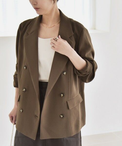 SHIPS / シップス テーラードジャケット | quaranciel:〈手洗い可能〉メッシュ ダブルブレスト テーラード ジャケット 25AW | 詳細16