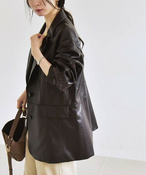 SHIPS / シップス テーラードジャケット | quaranciel:  フラワー  刺繍 テーラード ジャケット | 詳細15