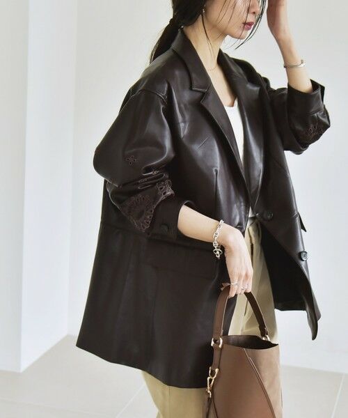 SHIPS / シップス テーラードジャケット | quaranciel:  フラワー  刺繍 テーラード ジャケット | 詳細18