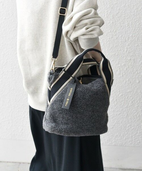 SHIPS / シップス ショルダーバッグ | 《追加予約》【SHIPS any別注】Folna: 2WAY ライン リバーシブル ショルダー バッグ | 詳細4